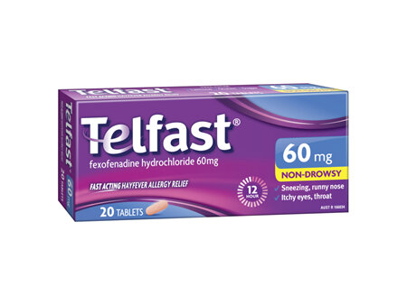Telfast Hayfever 60mg 20 Tablets