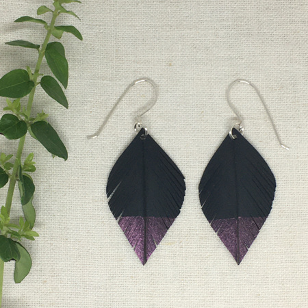 Tempt Earrings with Plum Tips