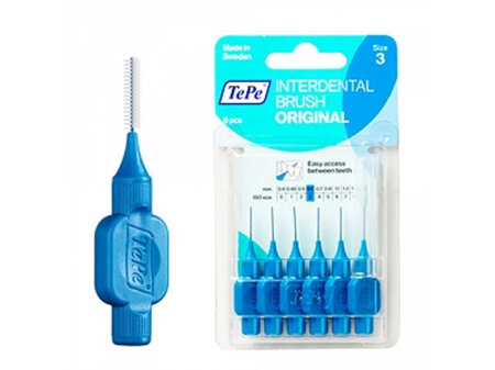 Tepe T/B I/dental 6pk Blue 0.6mm