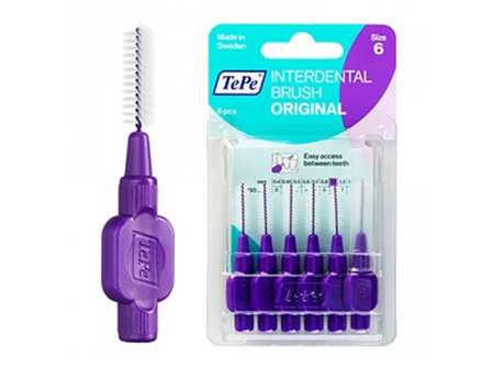 TEPE T/B I/dental Purple 1.1mm 6pk
