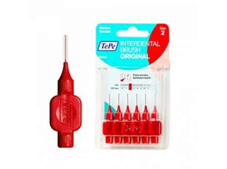 TEPE T/B I/dental Red 0.5mm 6pk