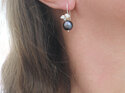 Tessa cream buds peacock pearl earrings sterling silver lilygriffin nz jewelry