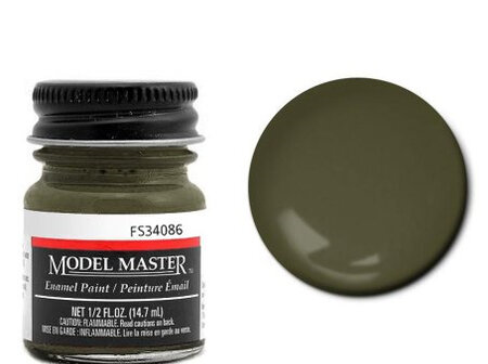 Testors Paint Model Master Enamel Green Drab FS34086