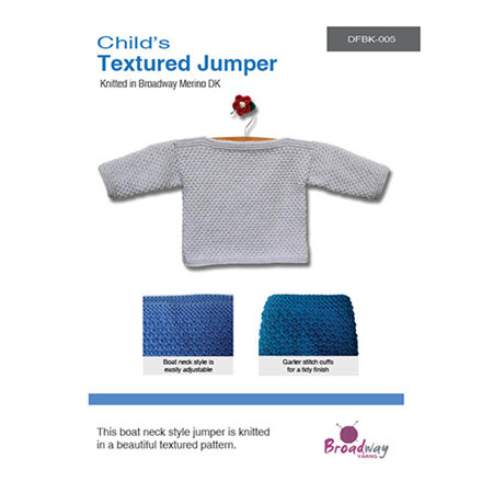 Textured Jumper - Childs Pattern by Broadway Yarns