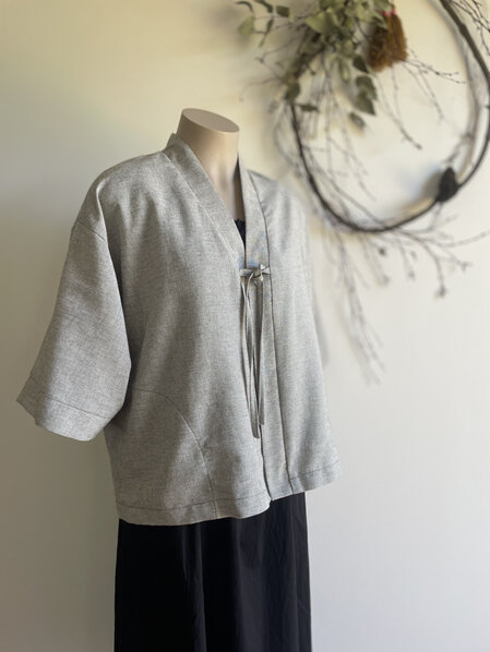 Textured  linen Potters  jacket