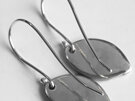 Textured Sterling Silver Earrings - Navette