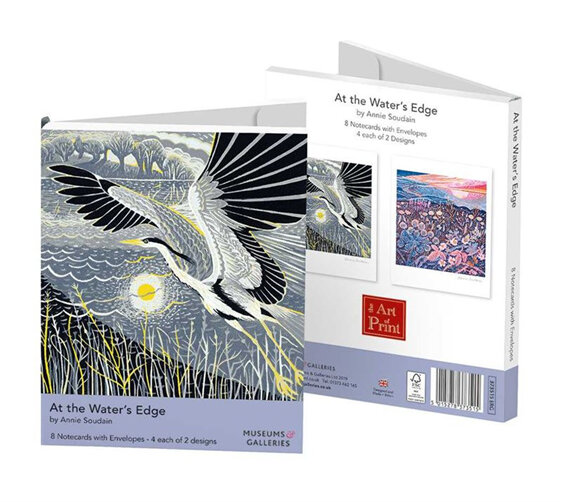 The Art of Print At the Water's Edge Annie Soudain 8 Notecards
