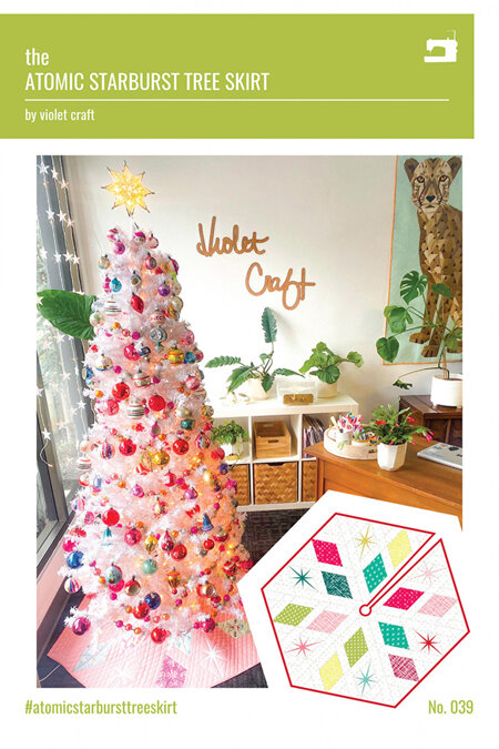 The Atomic Starburst Tree Skirt Pattern from Violet Craft