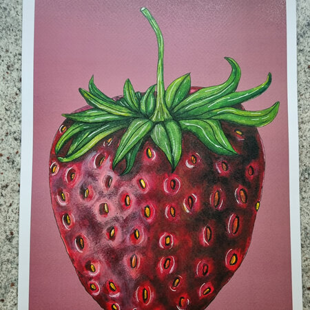 The Big Strawberry Colourway Print