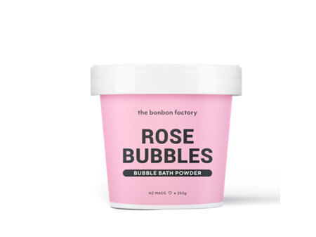 The Bonbon Factory Rose Bubble Bath Powder 250 Grams