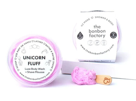 The Bonbon Factory Unicorn Fluff Luxe Body Wash + Shave Mousse