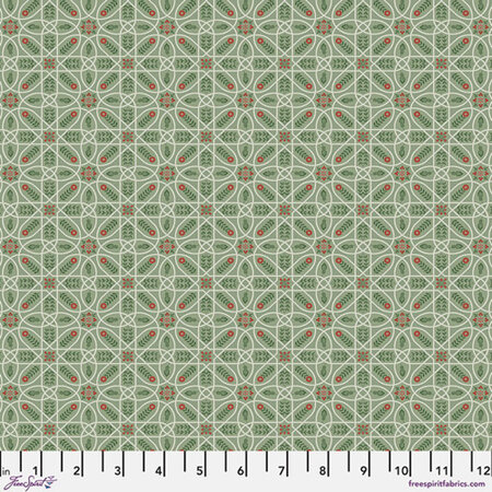 The Cotswold Holiday Collection Mini Brophy Trellis Sage PWWM094.Sage