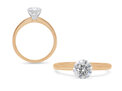 The Floeting Diamond Solitaire Ring Rose Gold