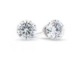 1.0ctw total carat weight floating clawless diamond stud earrings titanium