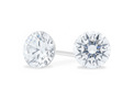 The Floeting Diamond Stud Earrings Platinum White Gold