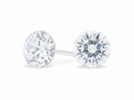 The Floeting Diamond Stud Earrings Titanium
