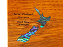 the great nz cheese board and knife set with paua nz map - heart rimu