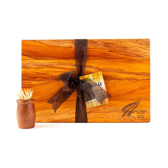 The Great NZ Cheese Board with Engraved NZ Icon - FREE SHIPPING