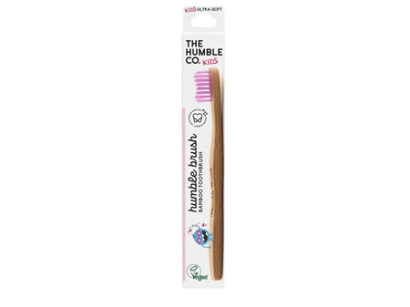 The Humble Co Kids Bamboo Toothbrush - Ultra Soft (Pink)