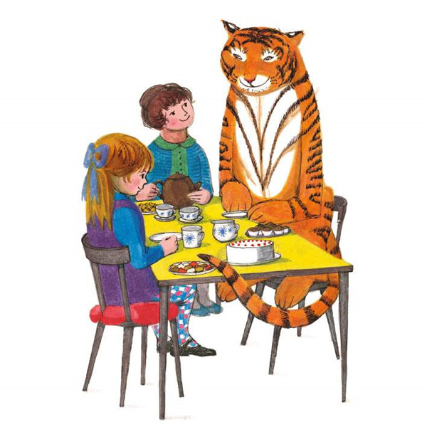 The Illustrators | Judith Kerr The Tiger Who Came to Tea Card Would You Like A Drink?