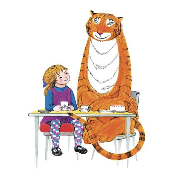 The Illustrators | Judith Kerr The Tiger Who Came to Tea Card Sophie and Tiger