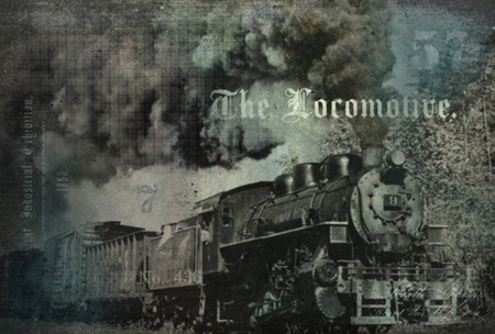 The Locomotive Roycycled Decoupage Paper