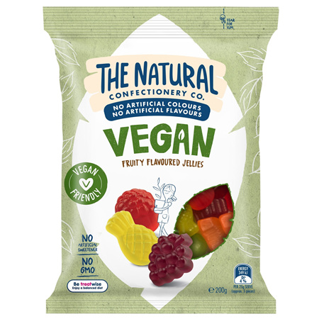 The Natural Confectionery Co Vegan Fruity Jellies 200g