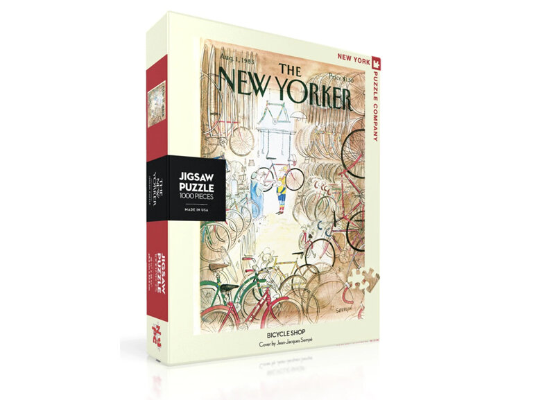 The New Yorker Bicycle Shop Bike 1000 Piece Puzzle New York Puzzle Company