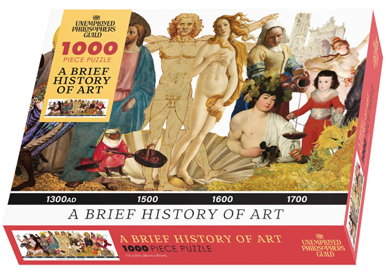 The Unemployed Philosophers Guild 1000 Piece Jigsaw Puzzle: Brief History of Art