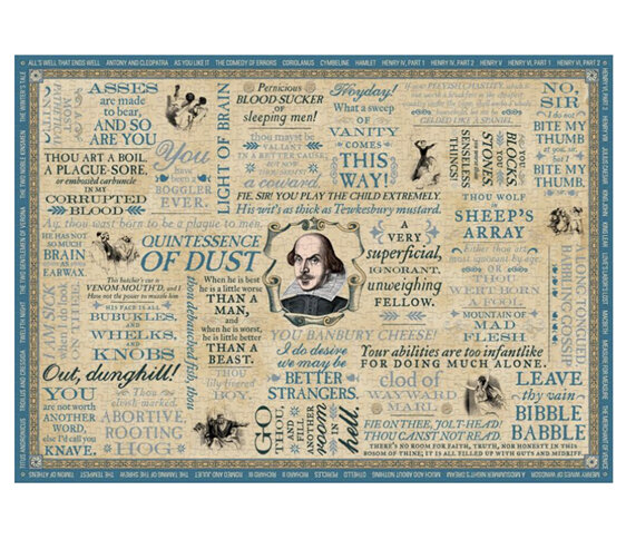The Unemployed Philosophers Guild Shakespearean Insults 1000 Piece Puzzle