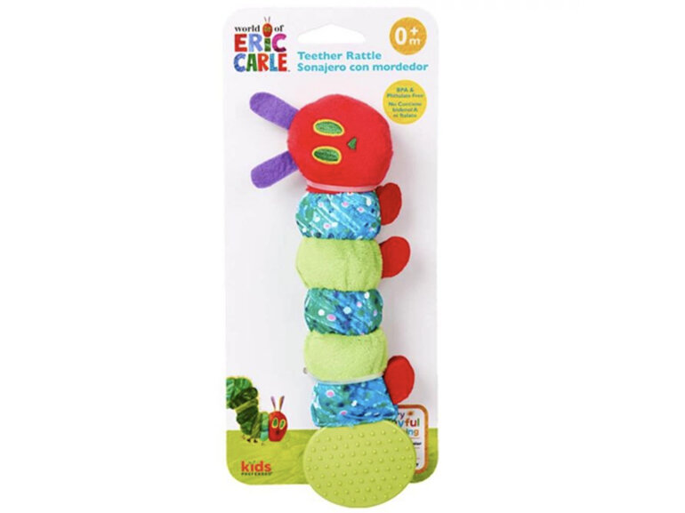 The Very Hungry Caterpillar Teether Rattle baby eric carle teething