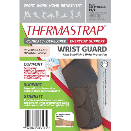 Thermastrap Wrist Grd Blk Med/Lge