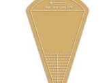 This triangle template is supplied separately for the border