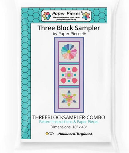 Three Block Sampler Pattern and Paper Pieces from Paper Pieces