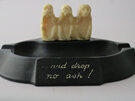 Three wise monkeys ashtray