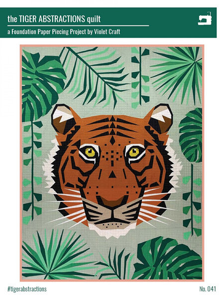 Tiger Abstractions Quilt by Violet Craft