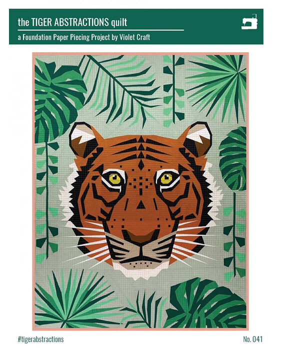 Tiger Abstractions Quilt by Violet Craft