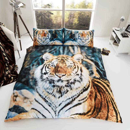 Tiger Reversible Duvet Cover Set