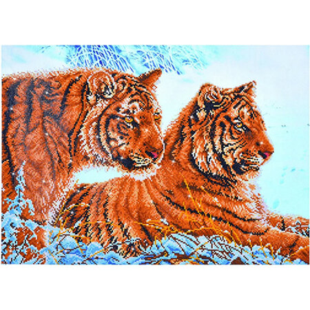 Tigers In The Snow - Diamond Dotz - Advanced