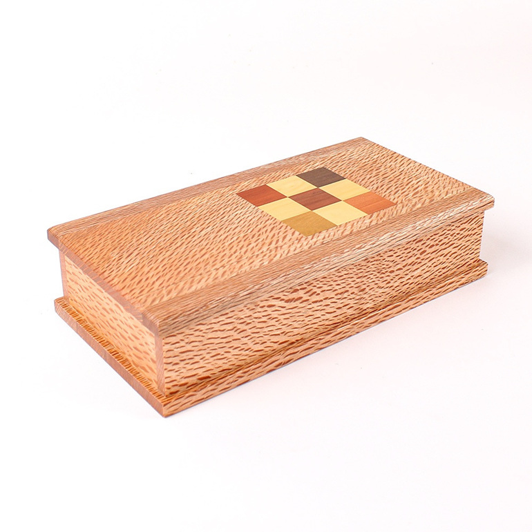 Timber Art Chequer Trinket Box Medium - Rewarewa