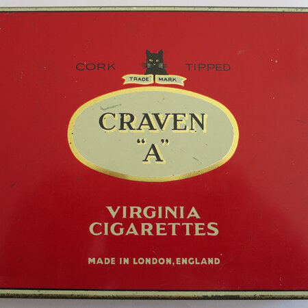 Tin for 50 Craven "A" cigarettes