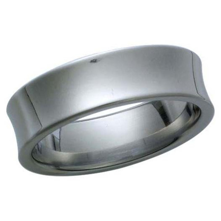 Titanium Concave Ring