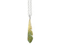titipounamu rifleman bird feather pendant silver green lilygriffin jewellery