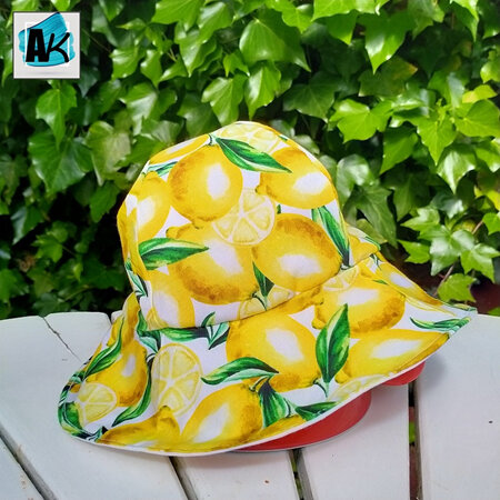 Toddler Sun Hat - Lemons