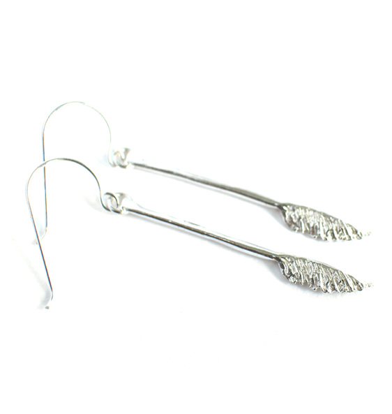 toetoe toi toi botanical native grass earrings sterling silver kinetic