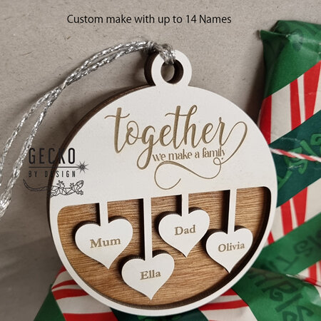 Together we Make a Family Heart Ornament