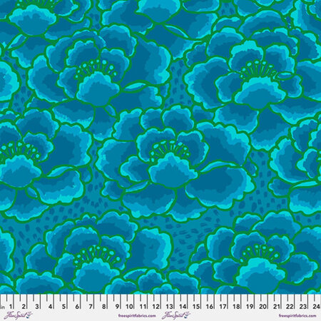 Tonal Floral Turquoise (Wide) QBGP009.Turquoise