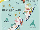 Toodles Noodles NZ Map Homegrown Lens Cloth