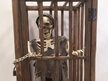 torture cage prop, skeleton, pirate prop, halloween prop, skeleton prop