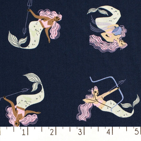 Tossed Mermaids in Blueberry 1424